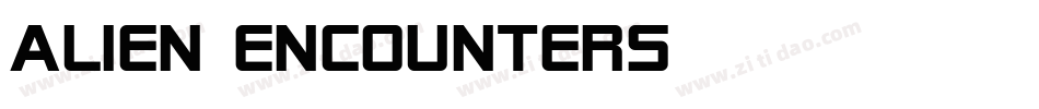 Alien Encounters字体转换